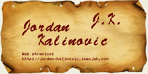 Jordan Kalinović vizit kartica